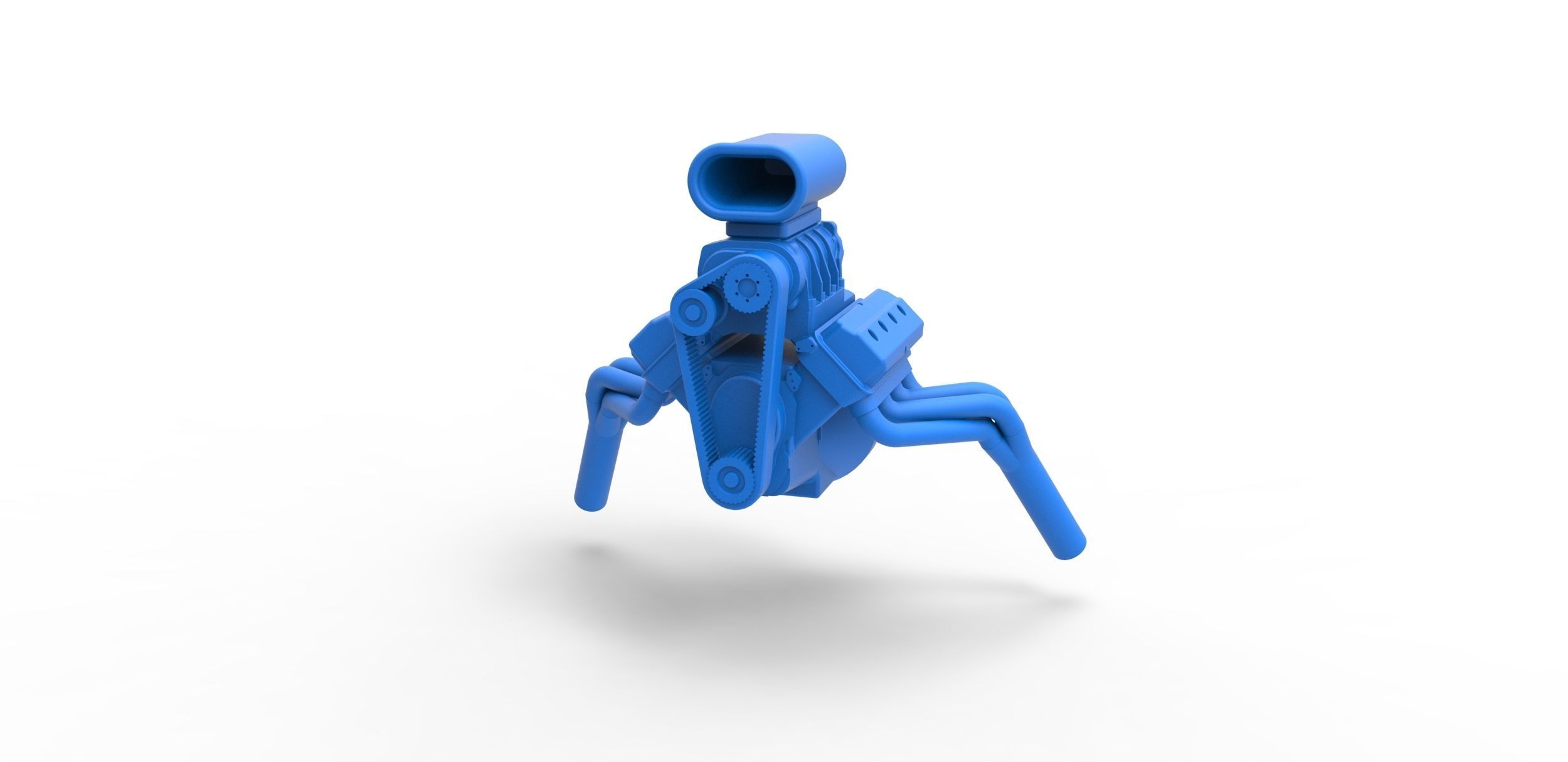 Engine V8 for gasser Scale 1 to 25 3D print model_2