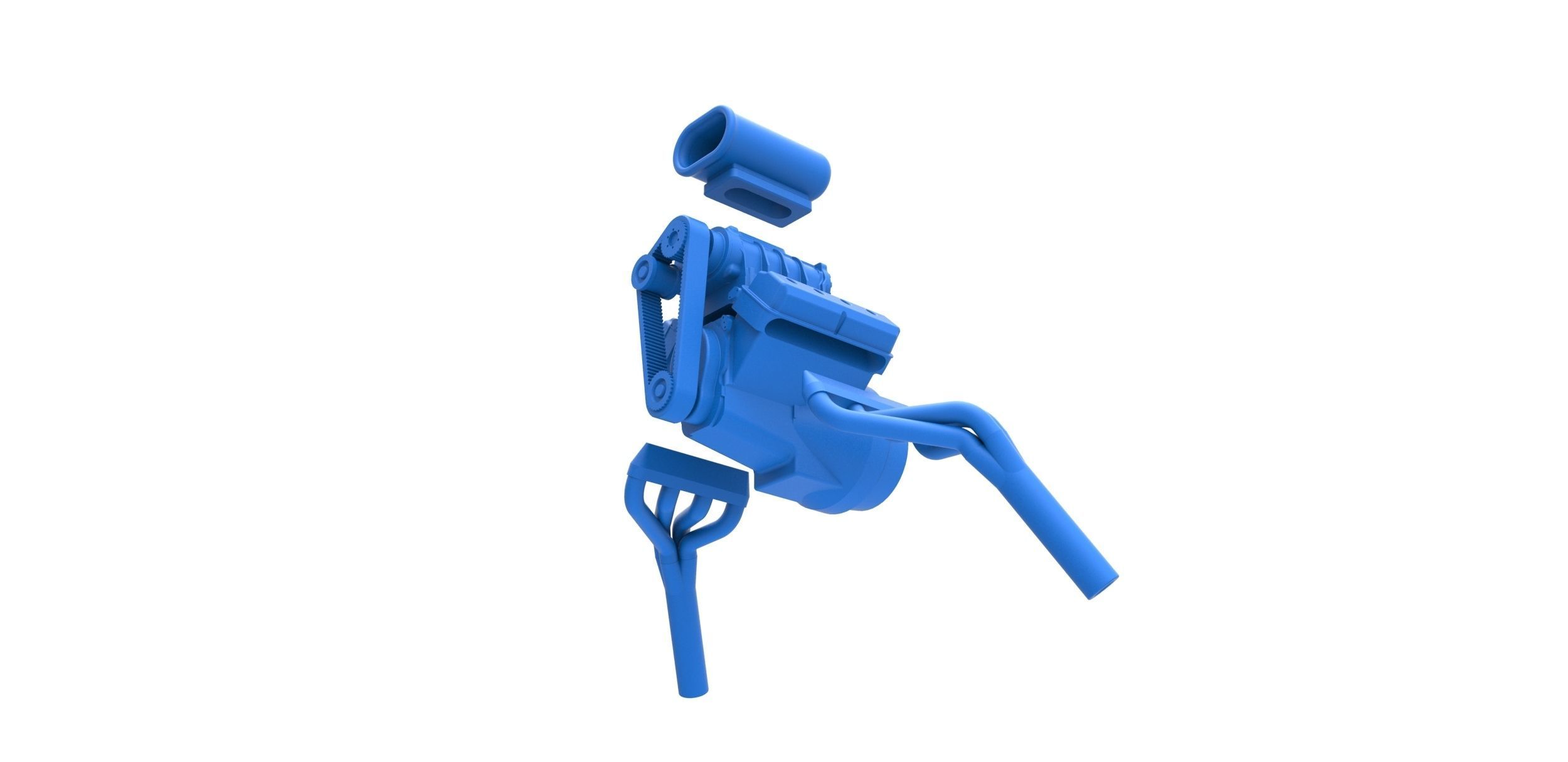 Engine V8 for gasser Scale 1 to 25 3D print model_11