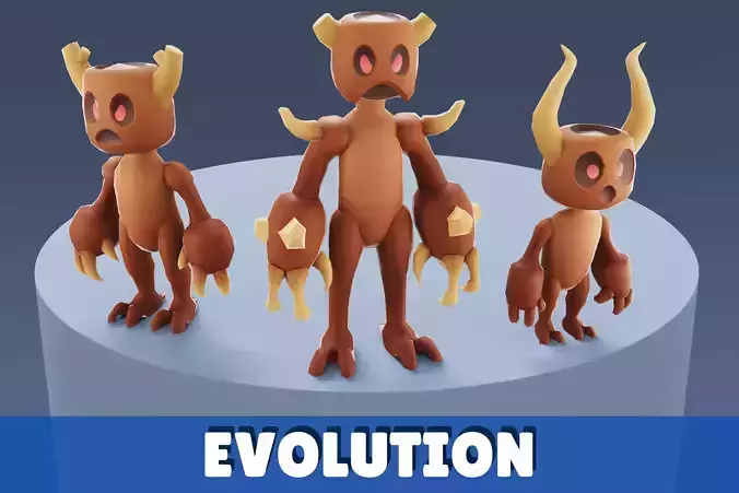 Cartoon Characters - Evolution Woody Warrior