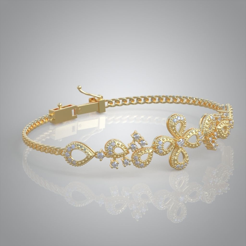 Exclusive Bracelet model 3D printable model 0025 3D print model_8