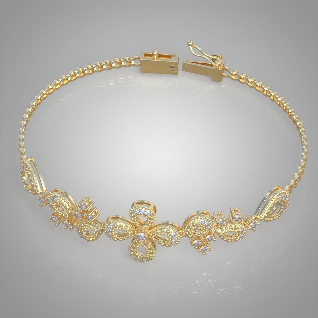 Exclusive Bracelet model 3D printable model 0025 3D print model_15