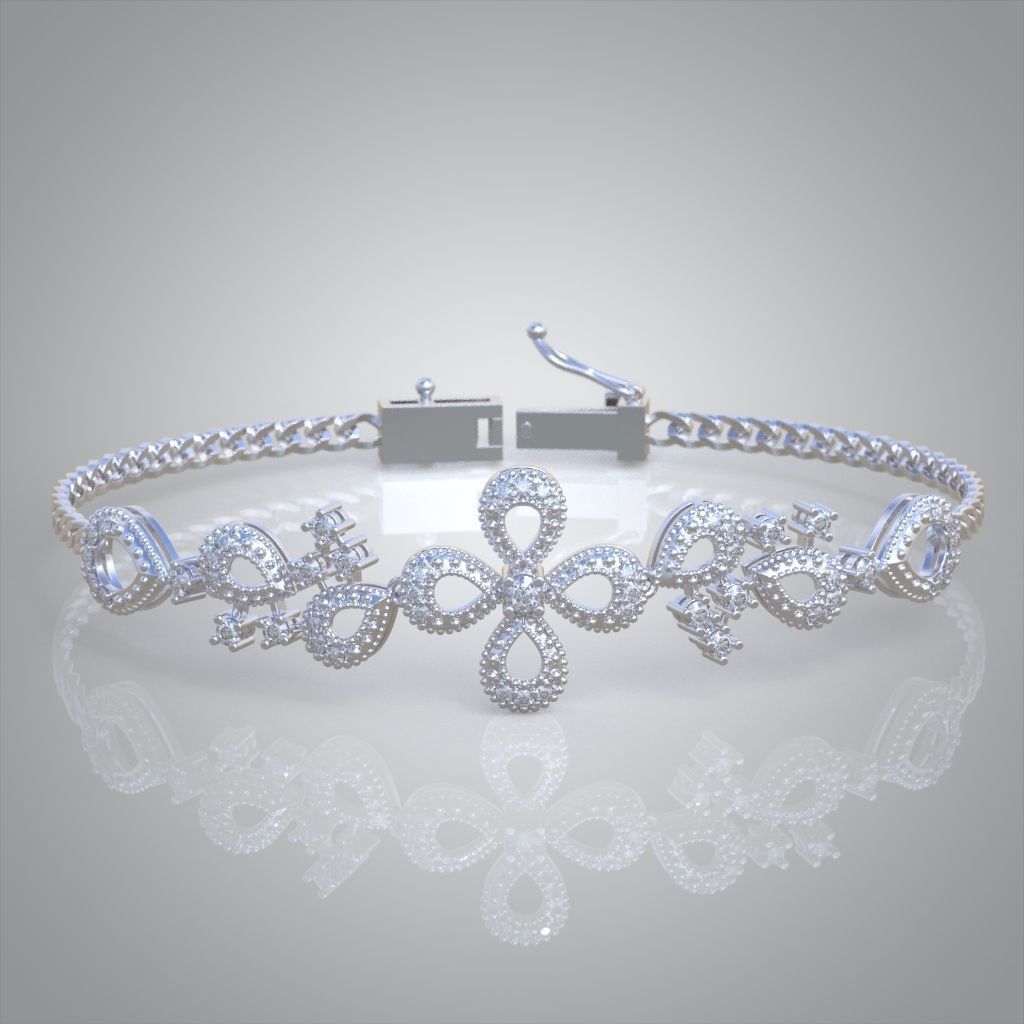 Exclusive Bracelet model 3D printable model 0025 3D print model_13
