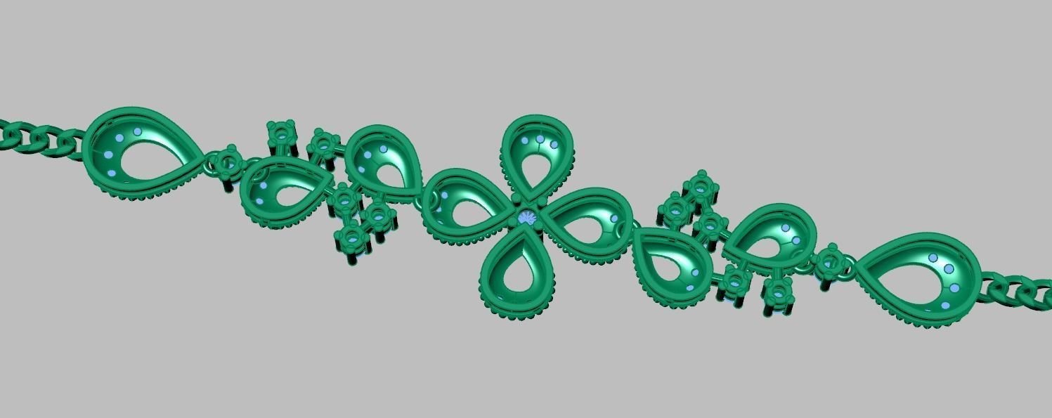 Exclusive Bracelet model 3D printable model 0025 3D print model_28