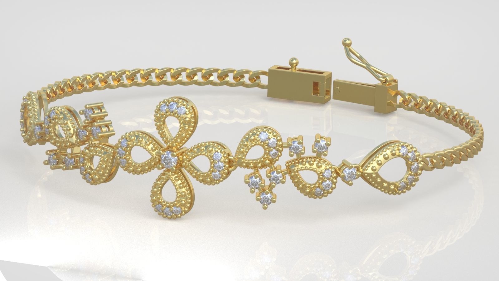 Exclusive Bracelet model 3D printable model 0025 3D print model_1