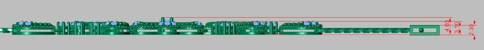 Exclusive Bracelet model 3D printable model 0025 3D print model_26