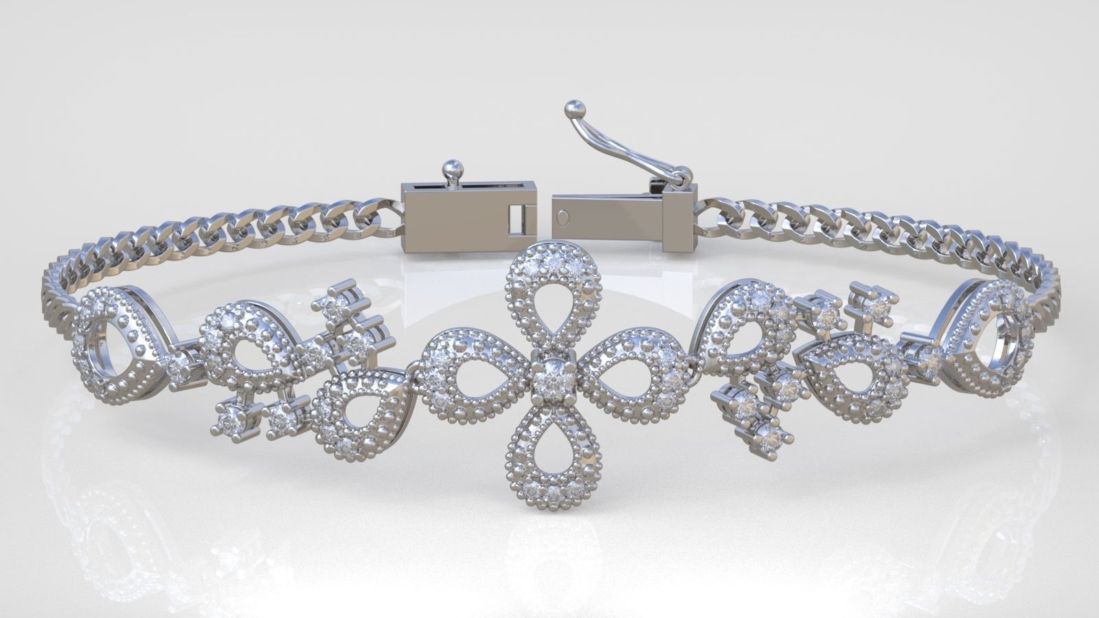 Exclusive Bracelet model 3D printable model 0025 3D print model_3