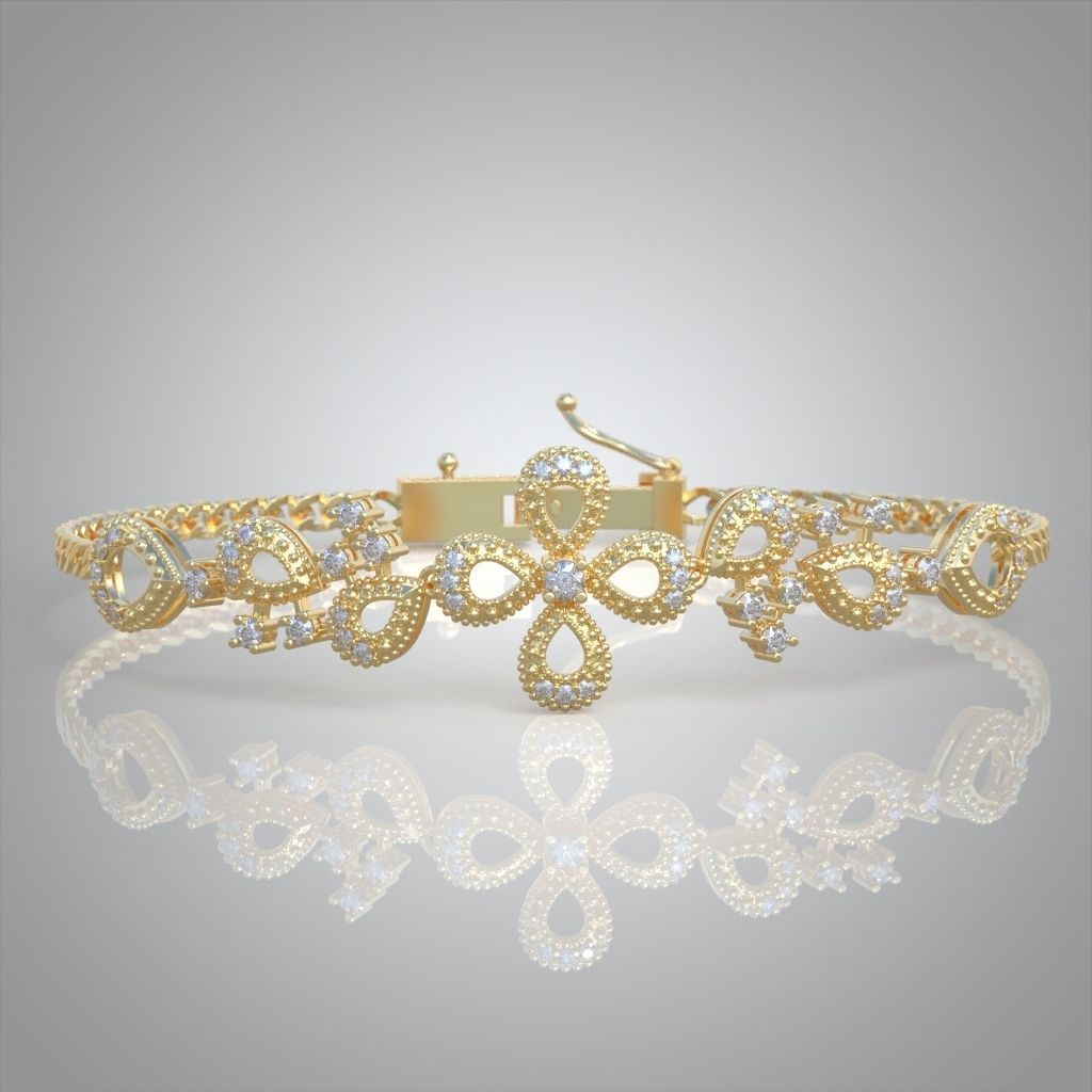 Exclusive Bracelet model 3D printable model 0025 3D print model_11