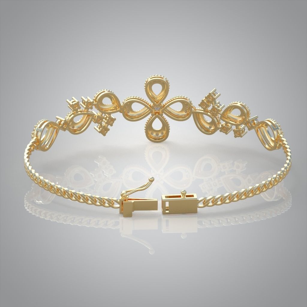 Exclusive Bracelet model 3D printable model 0025 3D print model_7