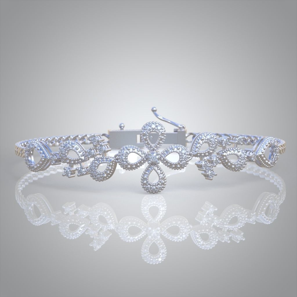 Exclusive Bracelet model 3D printable model 0025 3D print model_10