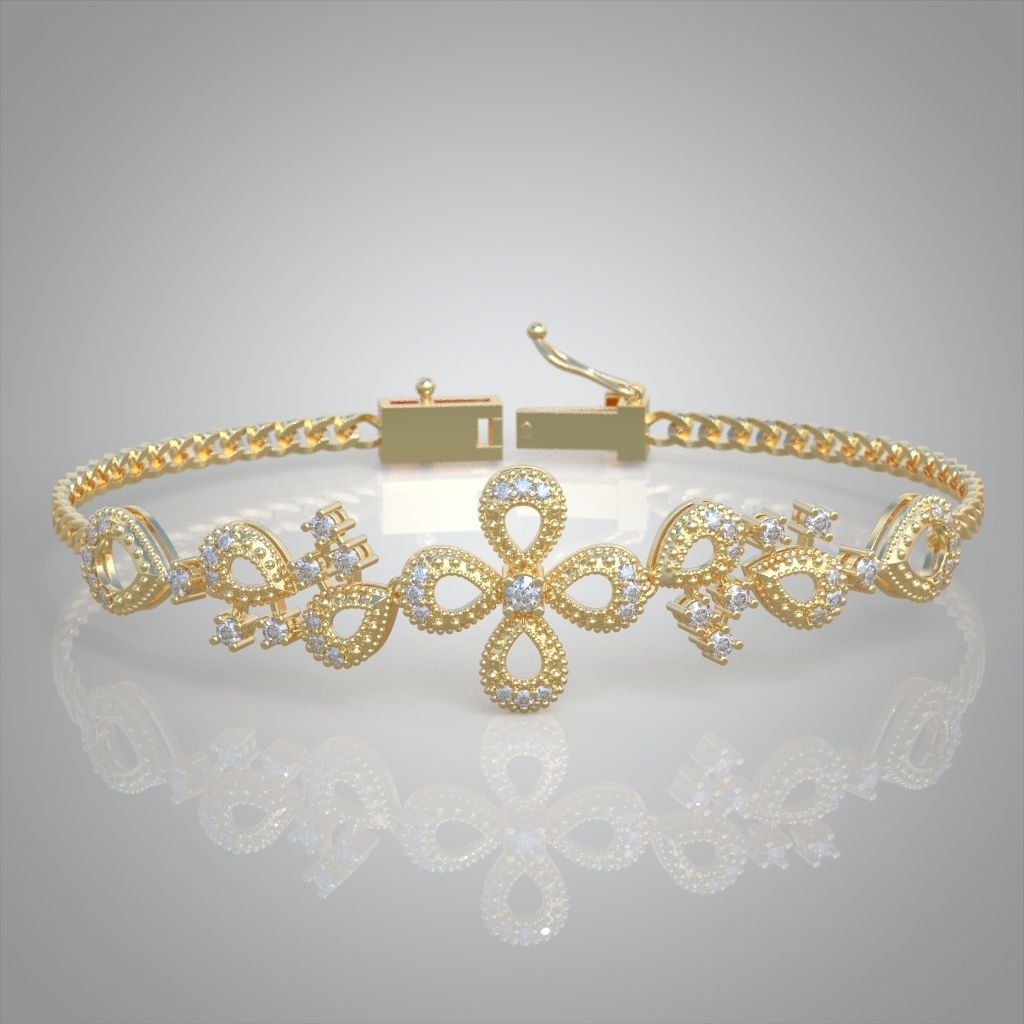 Exclusive Bracelet model 3D printable model 0025 3D print model_12