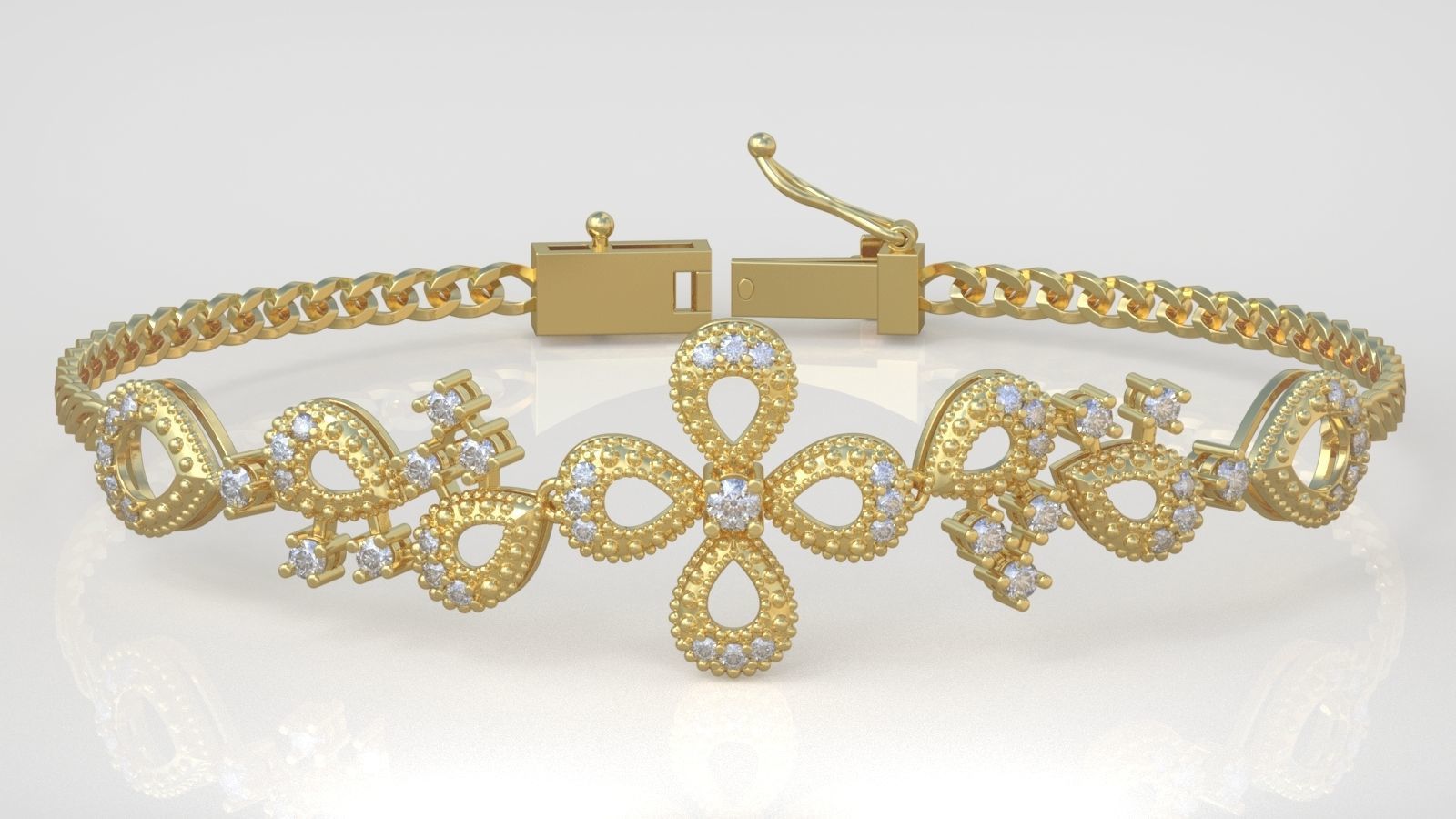 Exclusive Bracelet model 3D printable model 0025 3D print model_29