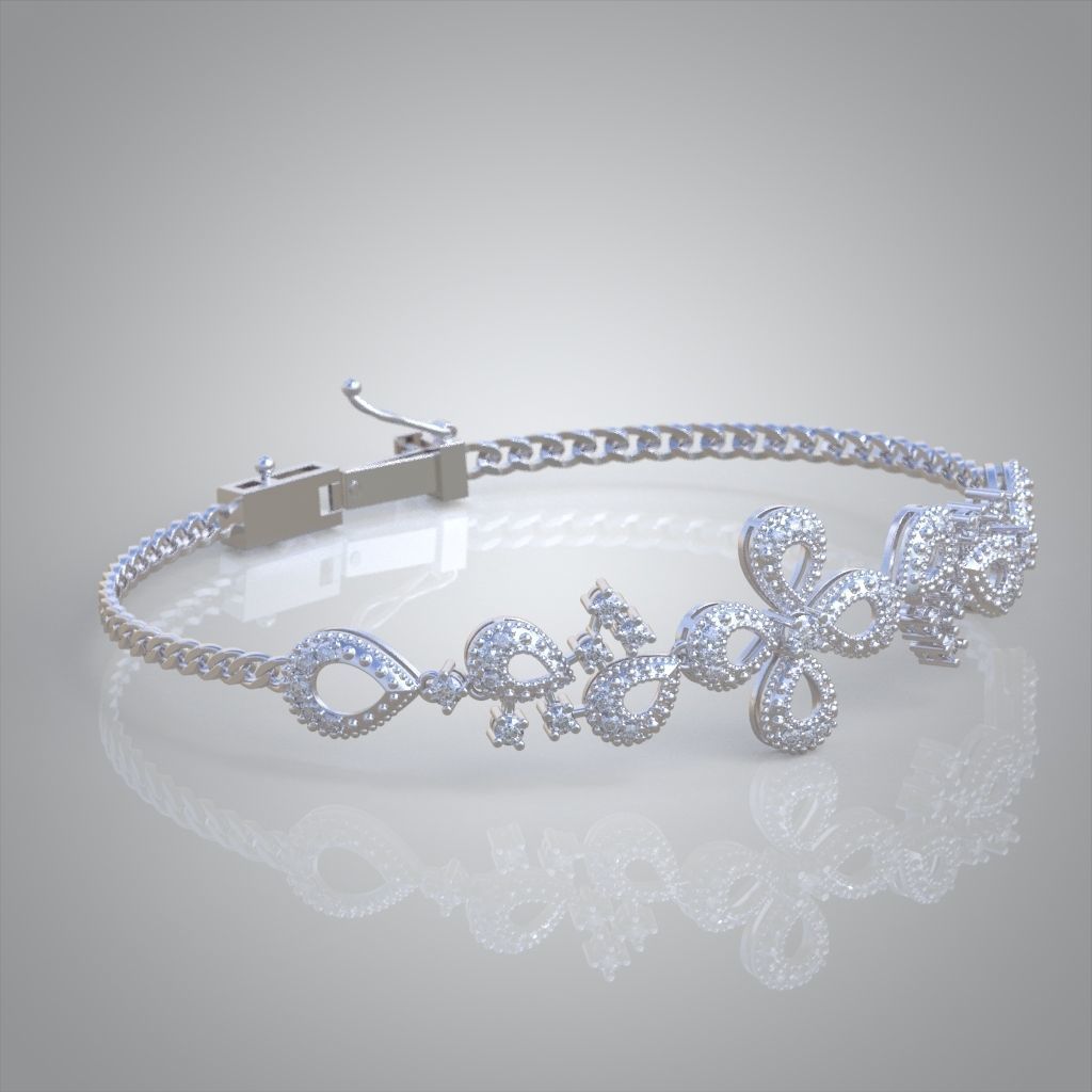 Exclusive Bracelet model 3D printable model 0025 3D print model_9