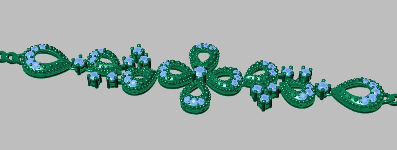 Exclusive Bracelet model 3D printable model 0025 3D print model_27