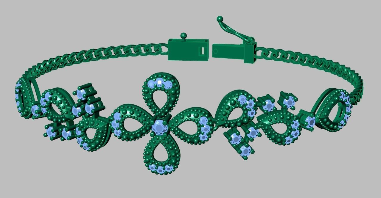 Exclusive Bracelet model 3D printable model 0025 3D print model_16