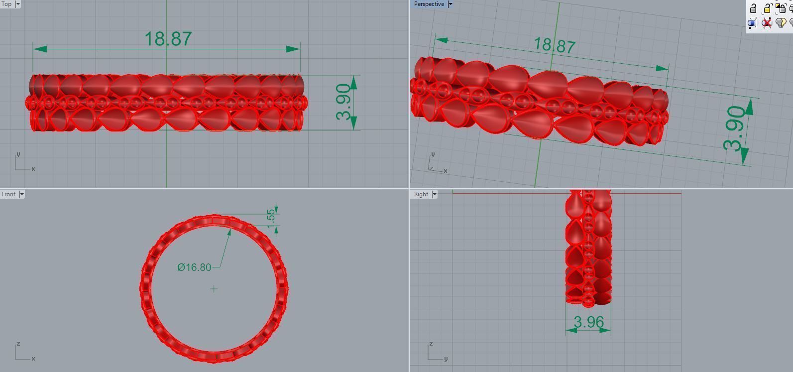 Plain Band ring 27 3D print model_3