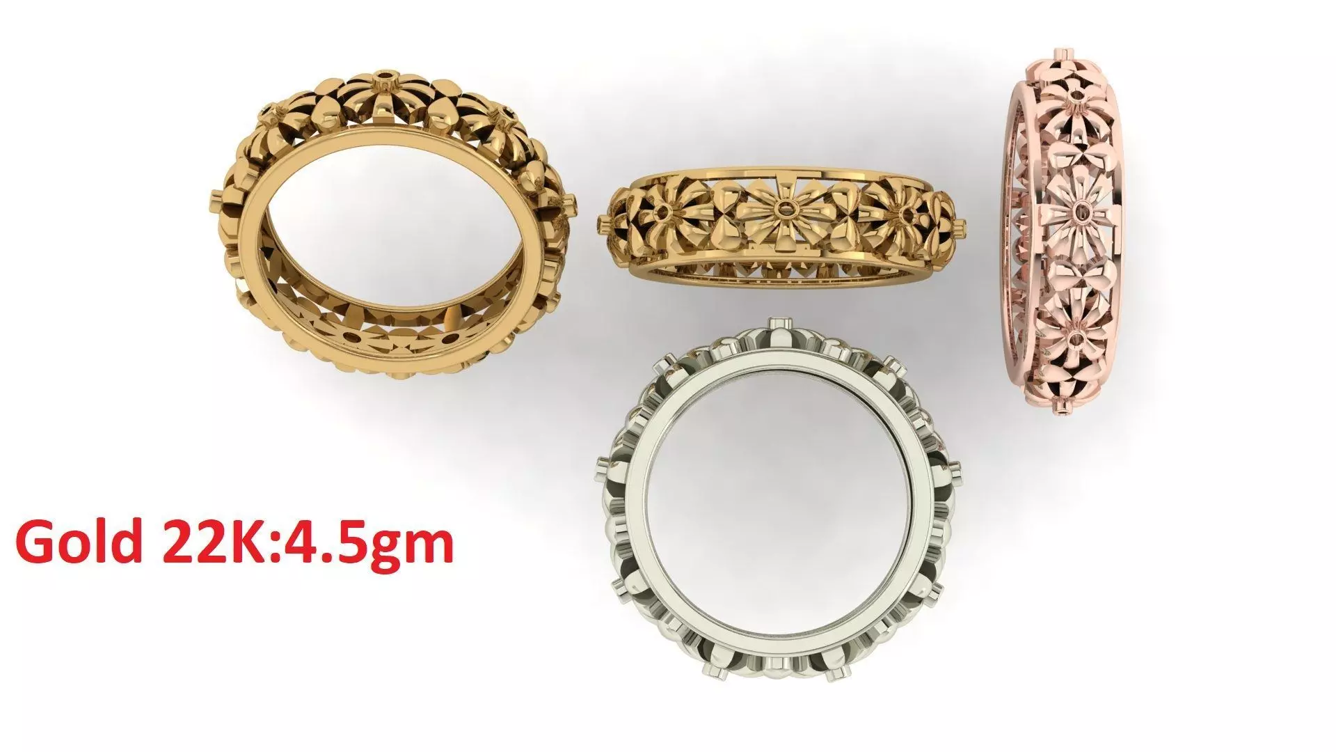 Plain Band ring  30 3D print model_0