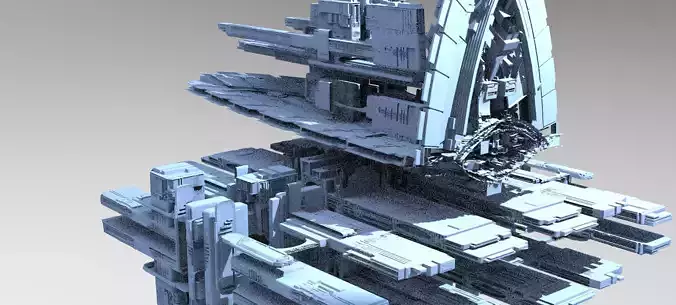 Sci-fi Alien Freighter Launcher 2