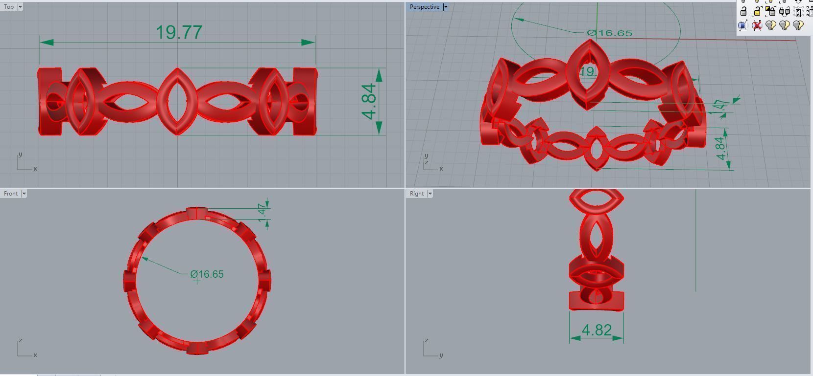 Plain Band ring  33 3D print model_4