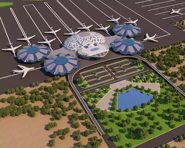 0012 - Architecture Airport - 2021 - 04 3D model