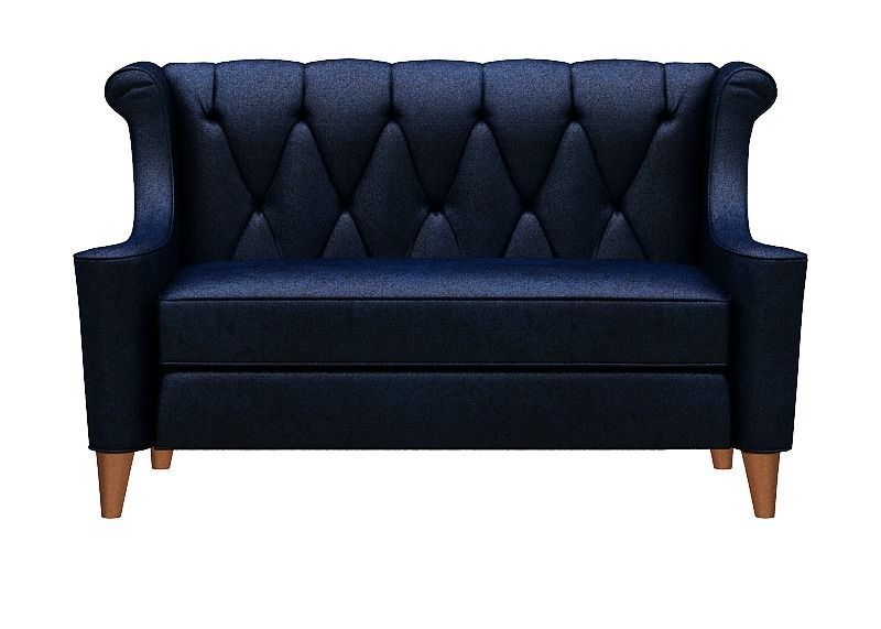 Contemporary sofa fabric and wood Low-poly 3D model_12