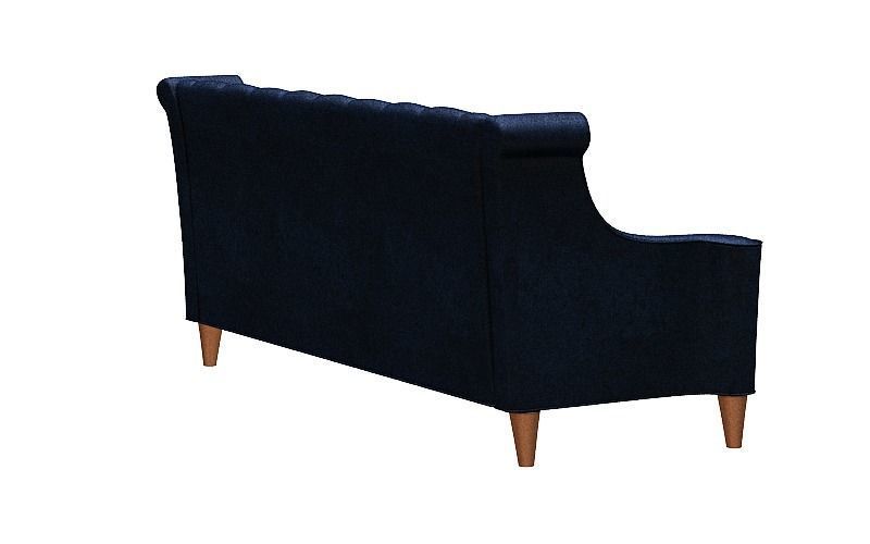 Contemporary sofa fabric and wood Low-poly 3D model_22