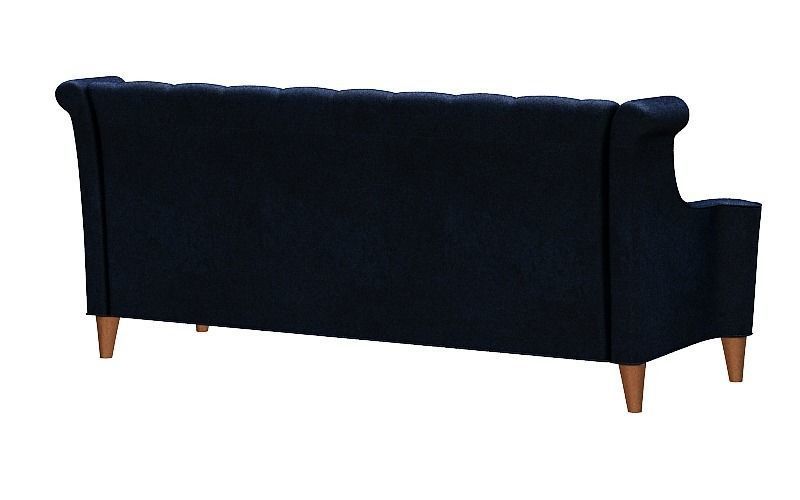 Contemporary sofa fabric and wood Low-poly 3D model_23