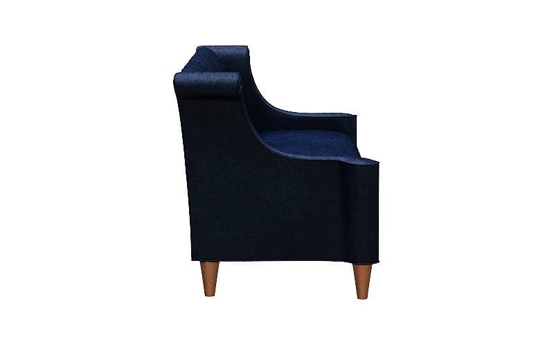 Contemporary sofa fabric and wood Low-poly 3D model_21