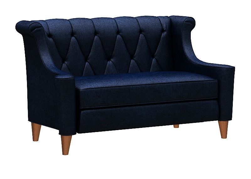 Contemporary sofa fabric and wood Low-poly 3D model_13