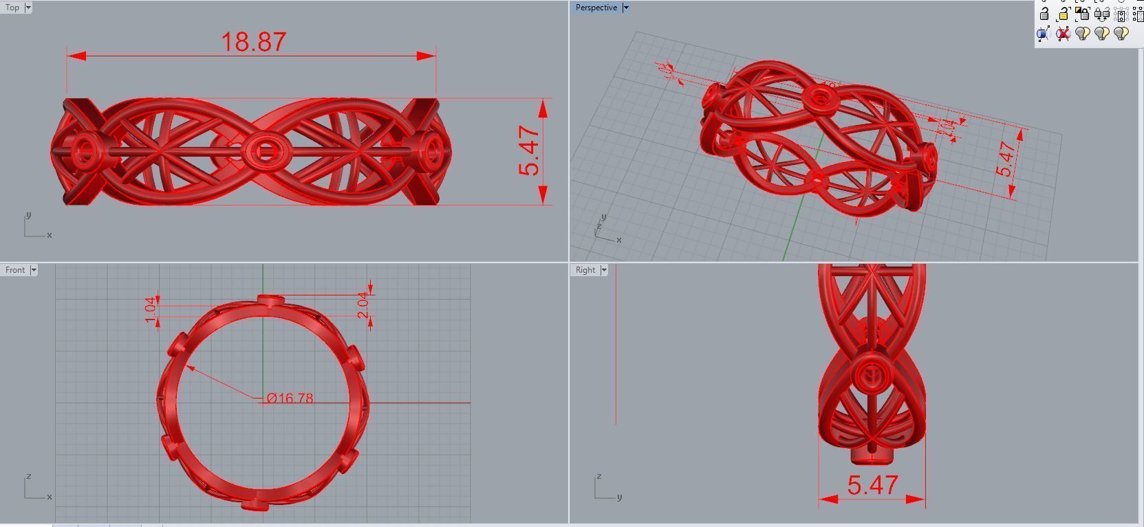 Plain Band ring  37 3D print model_4