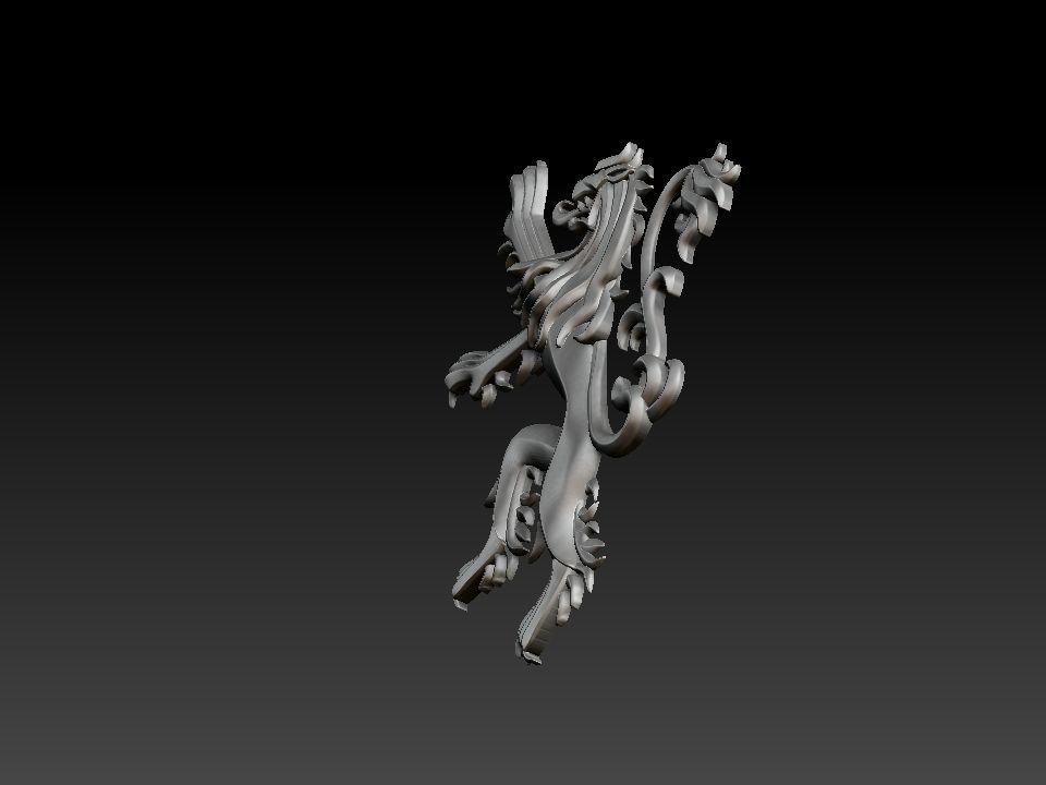 Coat of arms lion Lannister house Game of Thrones 3D print model_13