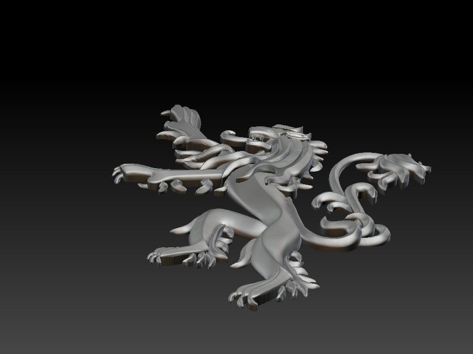 Coat of arms lion Lannister house Game of Thrones 3D print model_9