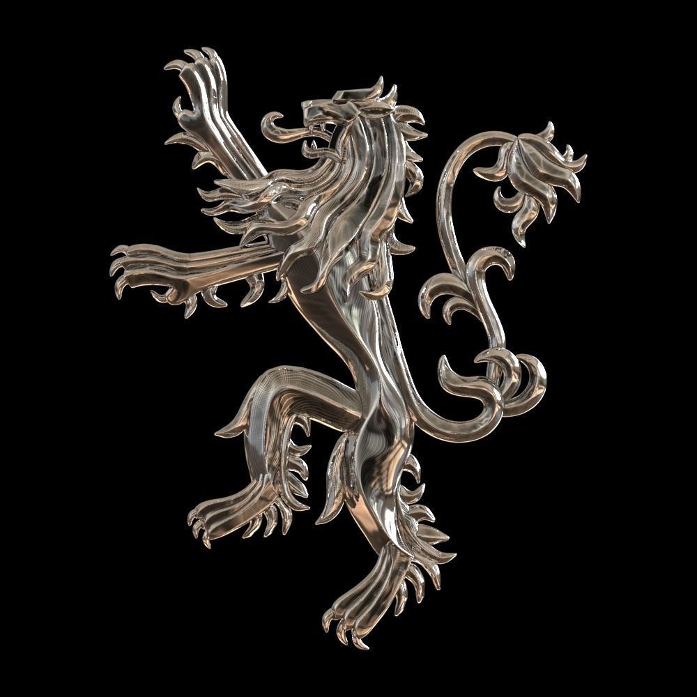 Coat of arms lion Lannister house Game of Thrones 3D print model_1