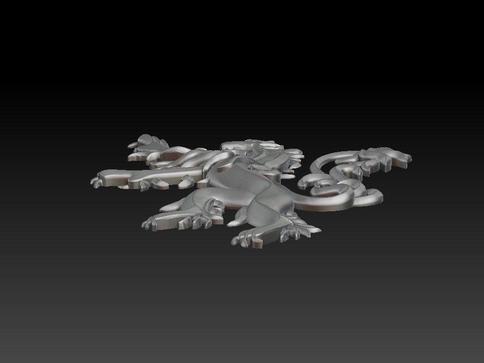 Coat of arms lion Lannister house Game of Thrones 3D print model_21