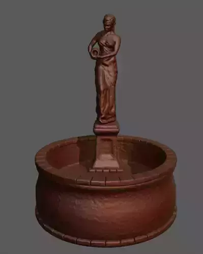 Woman Statue Working Fountain 3D Print 3D print model