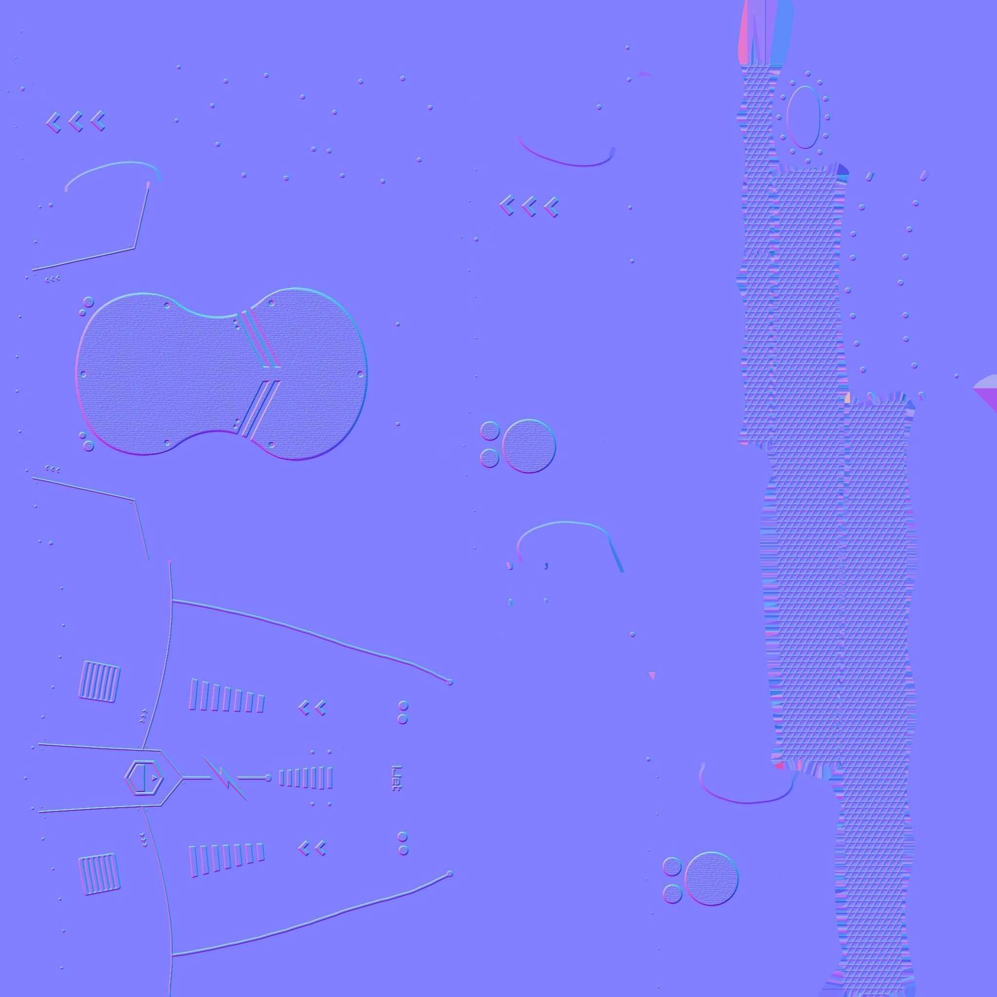 Jetpack I09 Black Camouflage - SciFi Character Design Low-poly 3D model_25