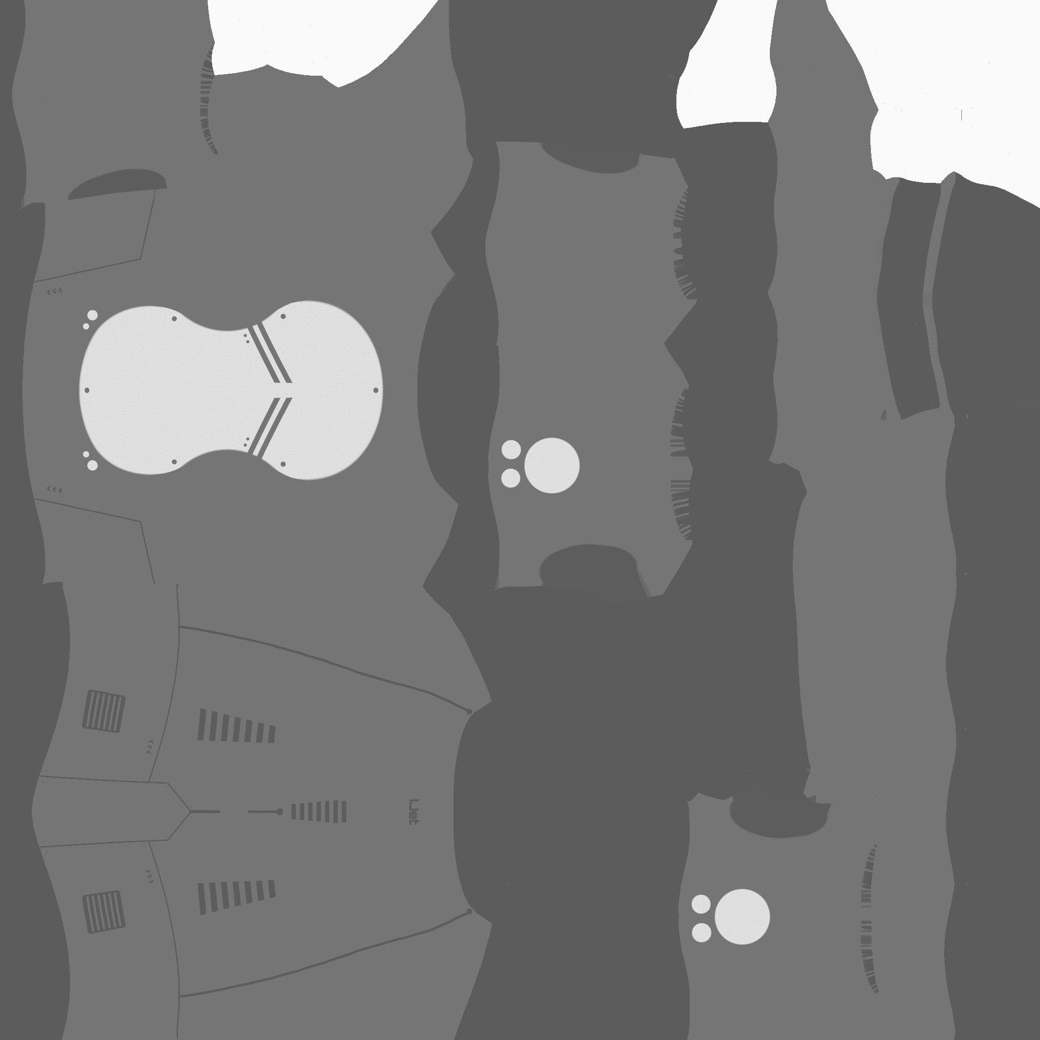 Jetpack I09 Black Camouflage - SciFi Character Design Low-poly 3D model_26