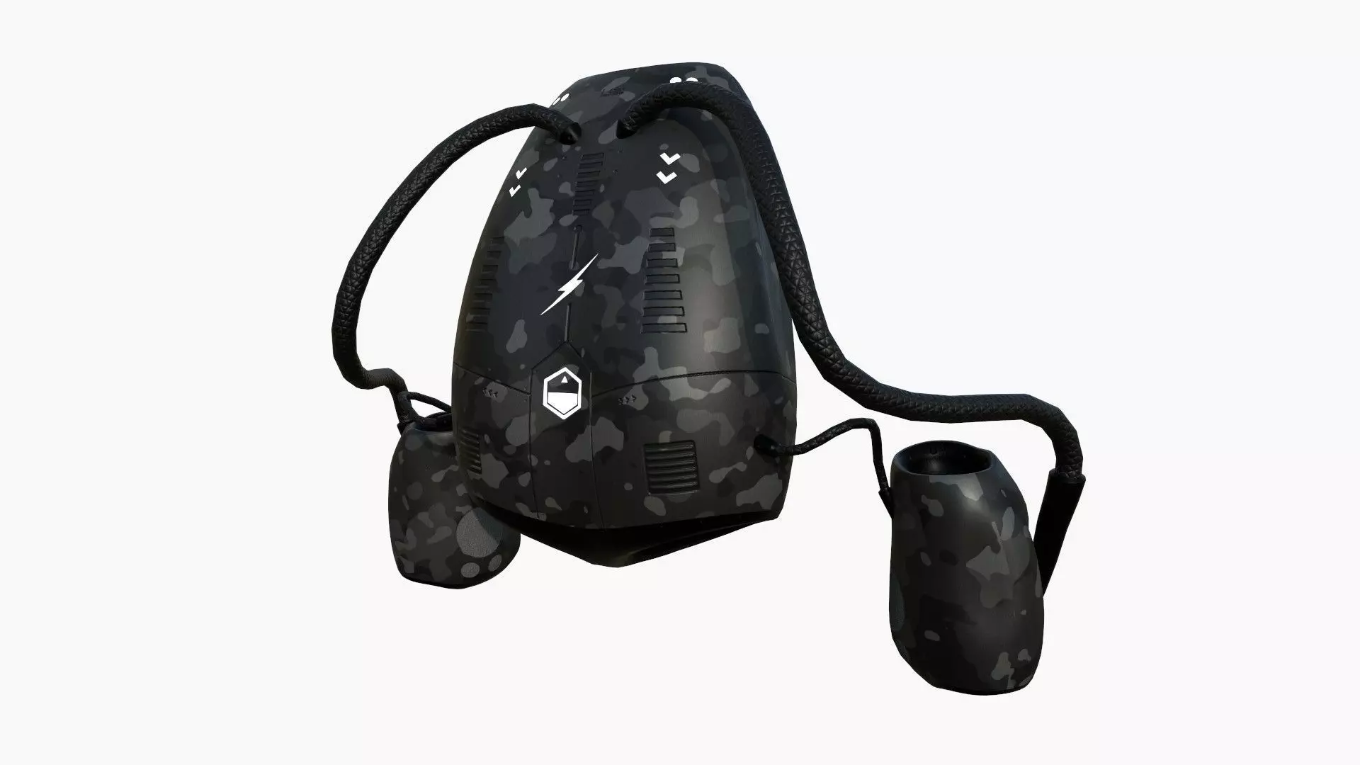 Jetpack I09 Black Camouflage - SciFi Character Design Low-poly 3D model_0