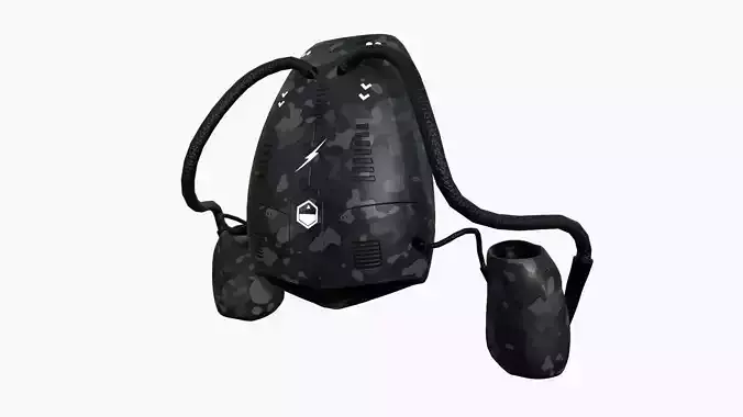 Jetpack I09 Black Camouflage - SciFi Character Design Low-poly 3D model