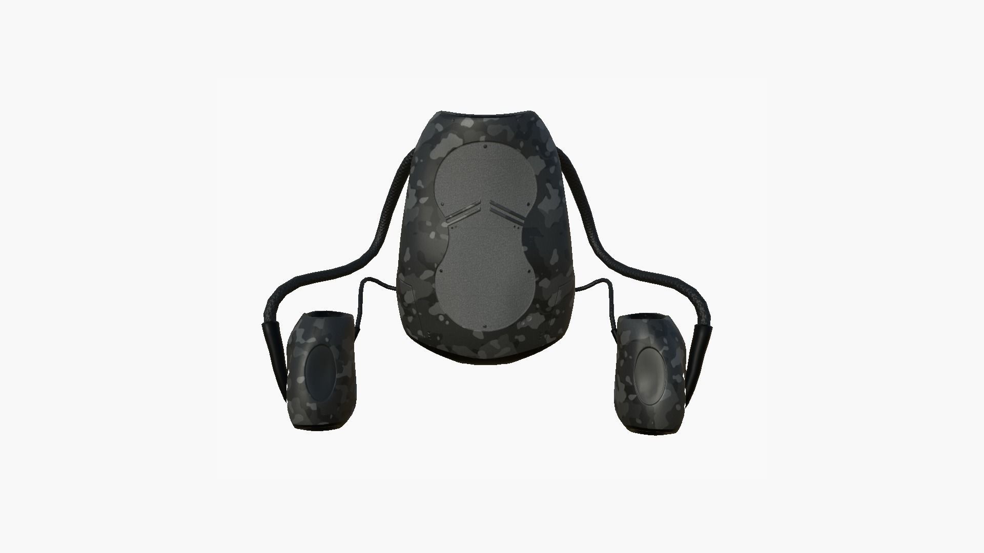 Jetpack I09 Black Camouflage - SciFi Character Design Low-poly 3D model_2