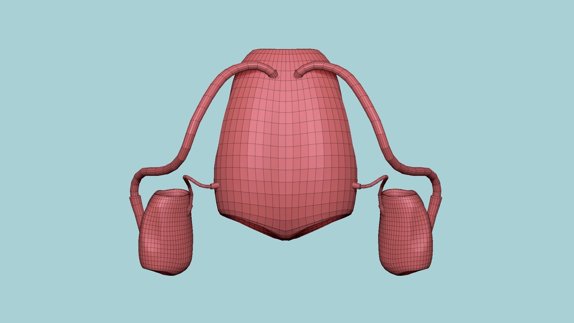 Jetpack I09 Black Camouflage - SciFi Character Design Low-poly 3D model_16