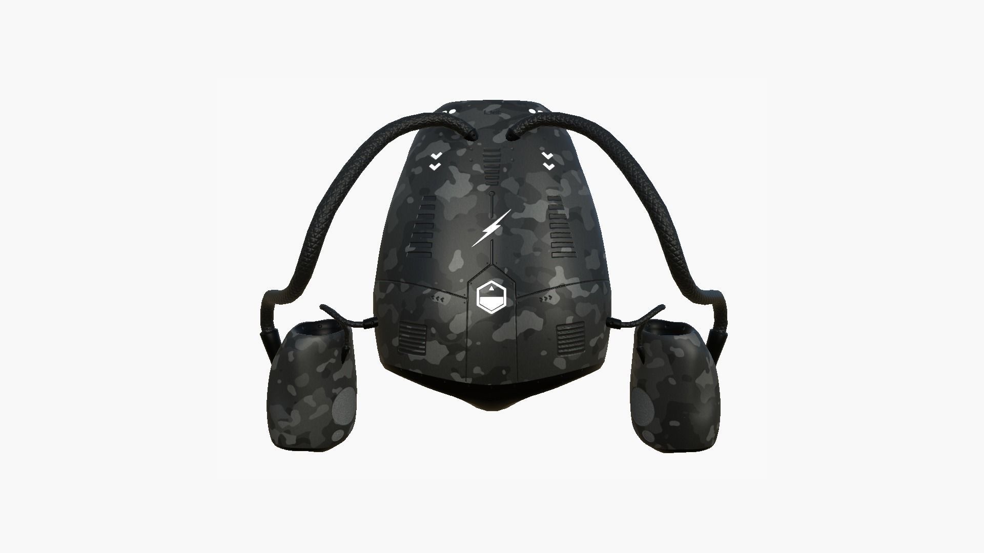 Jetpack I09 Black Camouflage - SciFi Character Design Low-poly 3D model_1