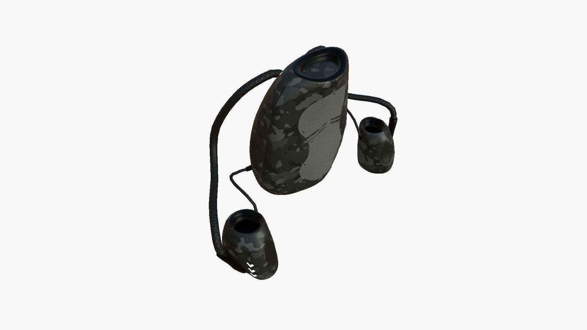 Jetpack I09 Black Camouflage - SciFi Character Design Low-poly 3D model_4