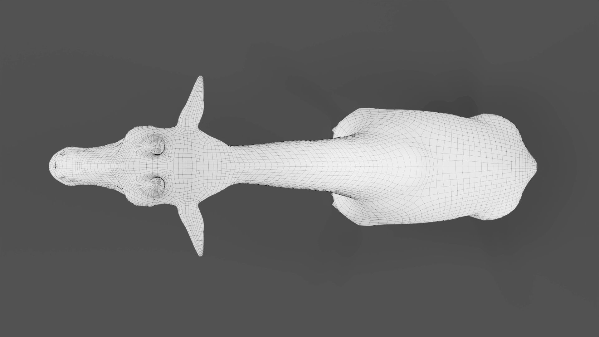 Fur Giraffe NO Rigged in Blender Low-poly 3D model_14