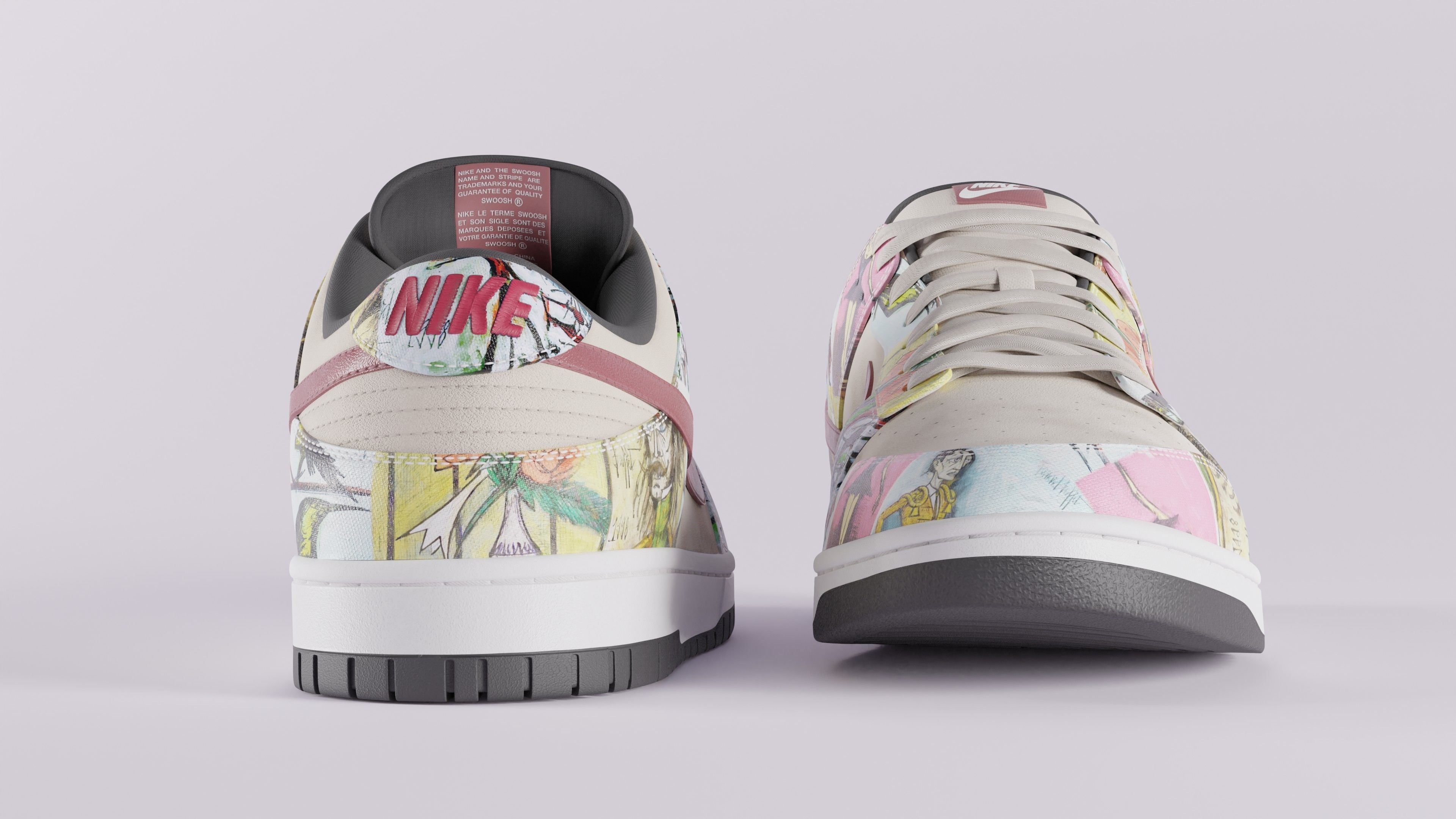 Nike Dunk SB Pro Paris Low-poly 3D model_20