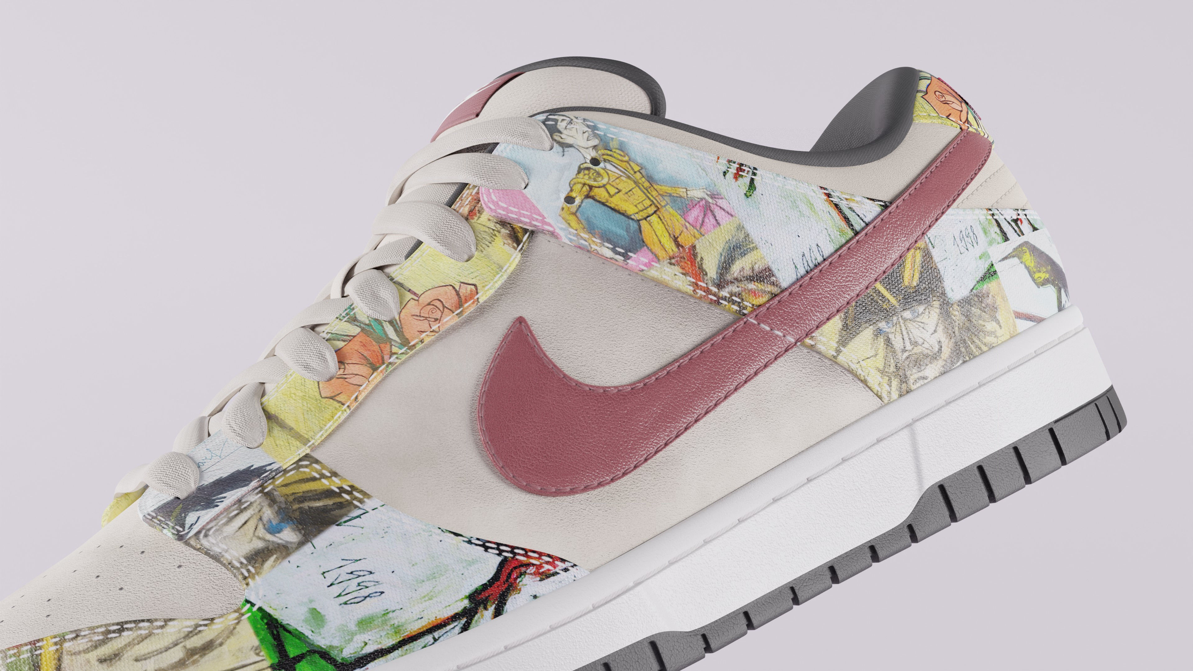 Nike Dunk SB Pro Paris Low-poly 3D model_11