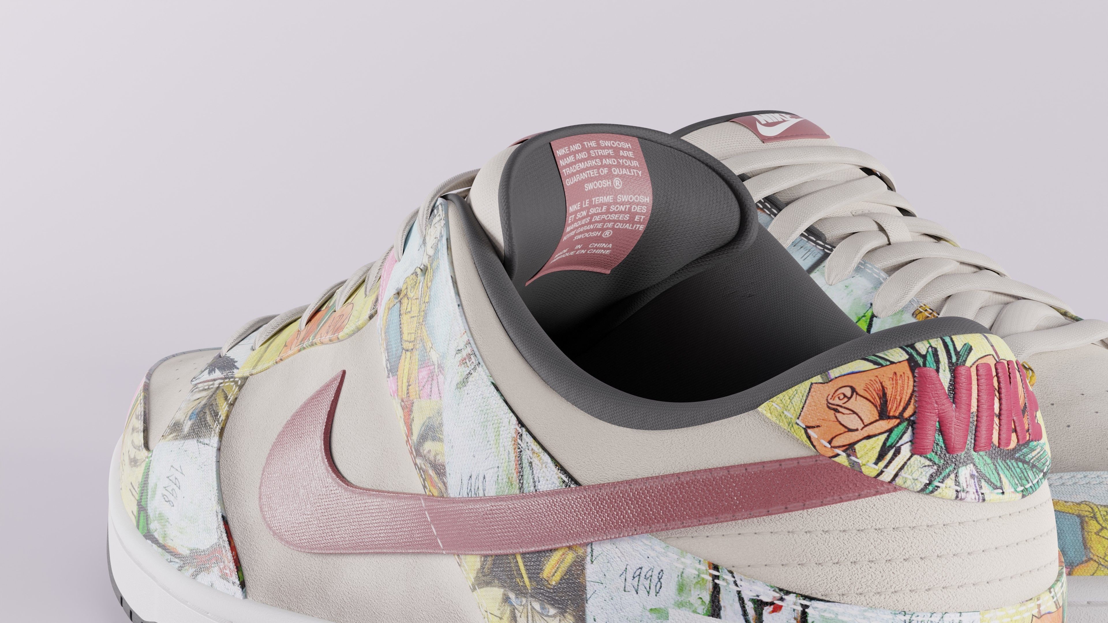 Nike Dunk SB Pro Paris Low-poly 3D model_25