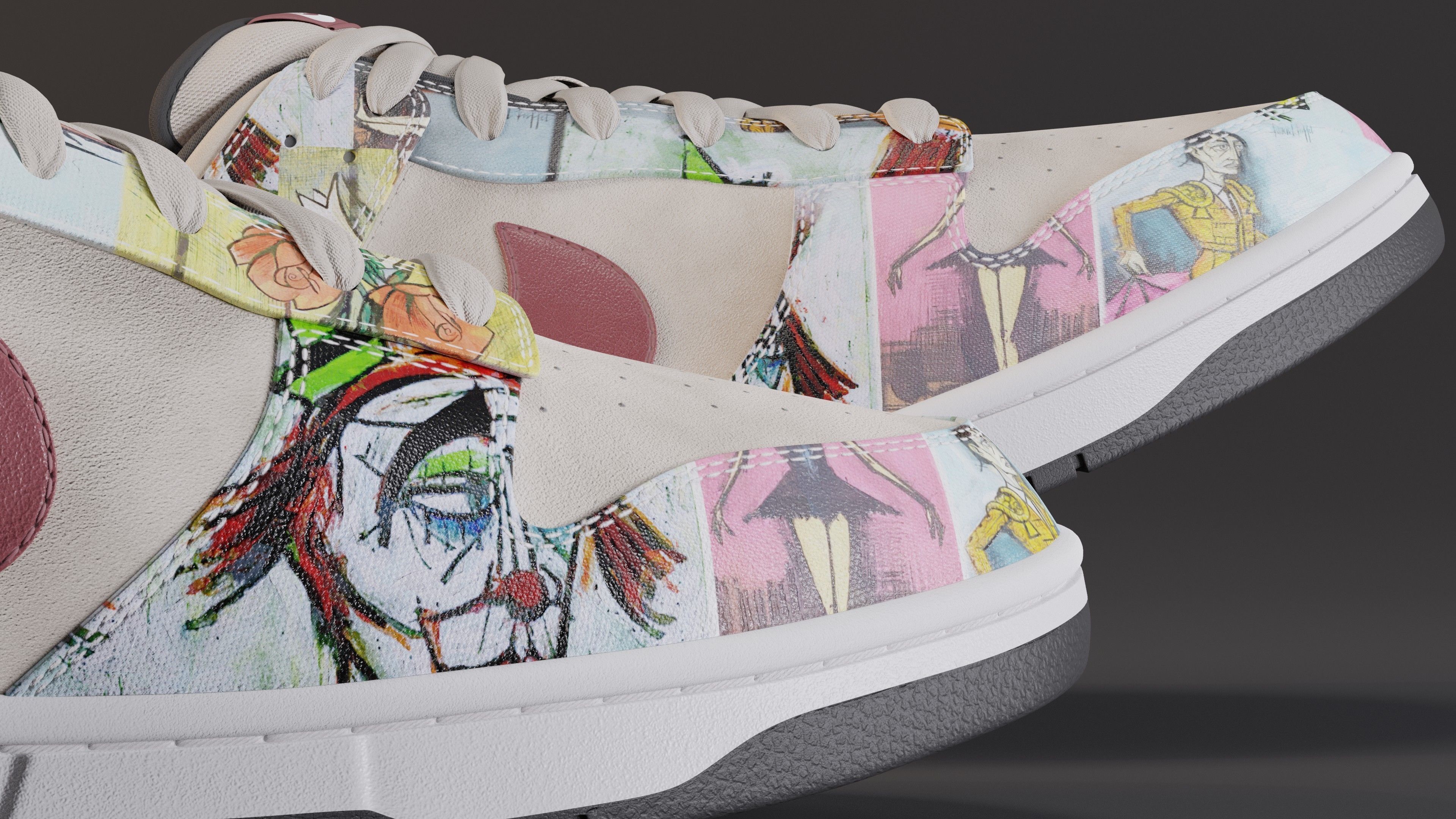 Nike Dunk SB Pro Paris Low-poly 3D model_3