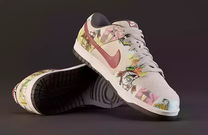 Nike Dunk SB Pro Paris Low-poly 3D model