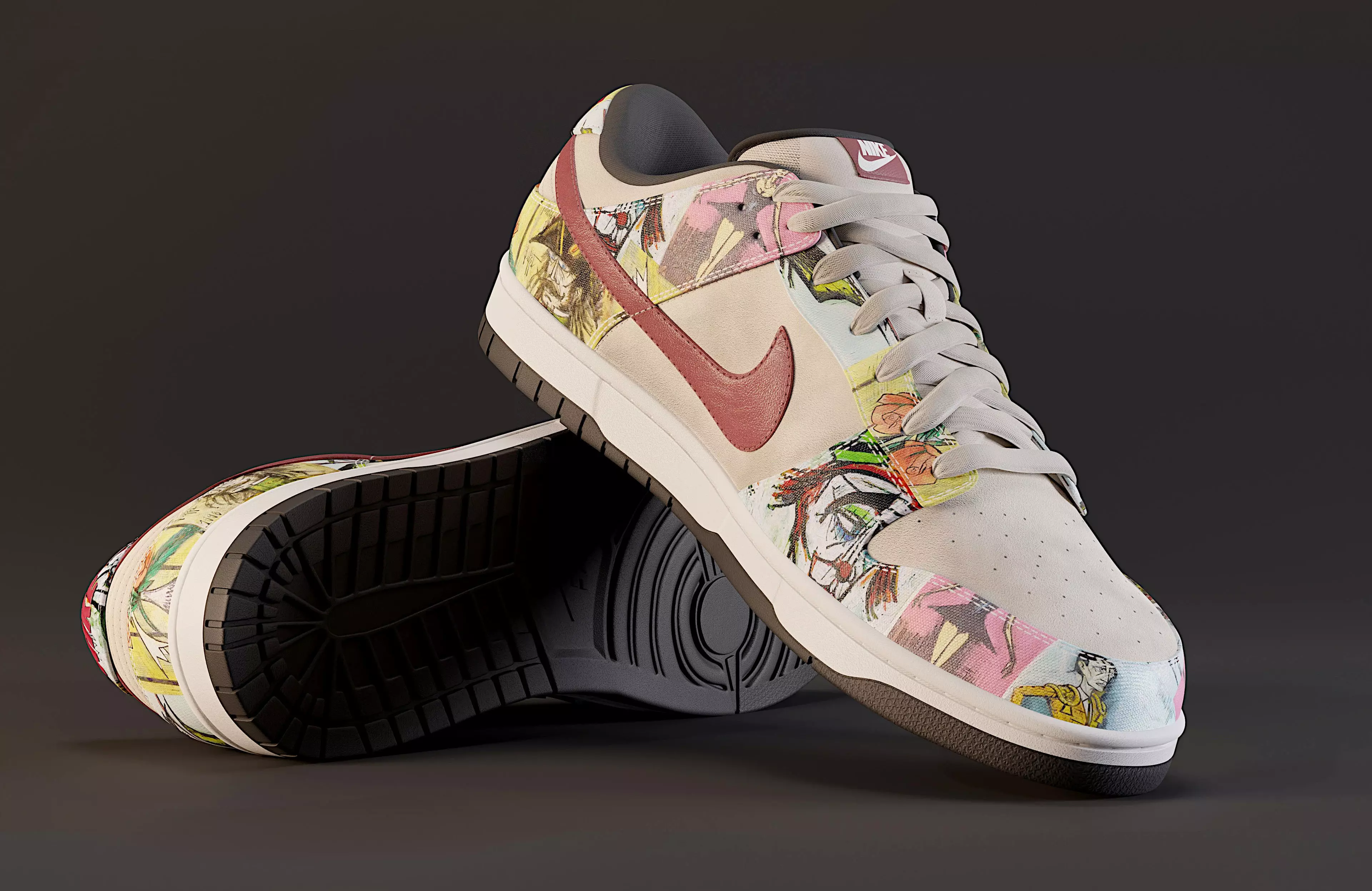 Nike Dunk SB Pro Paris Low-poly 3D model_0