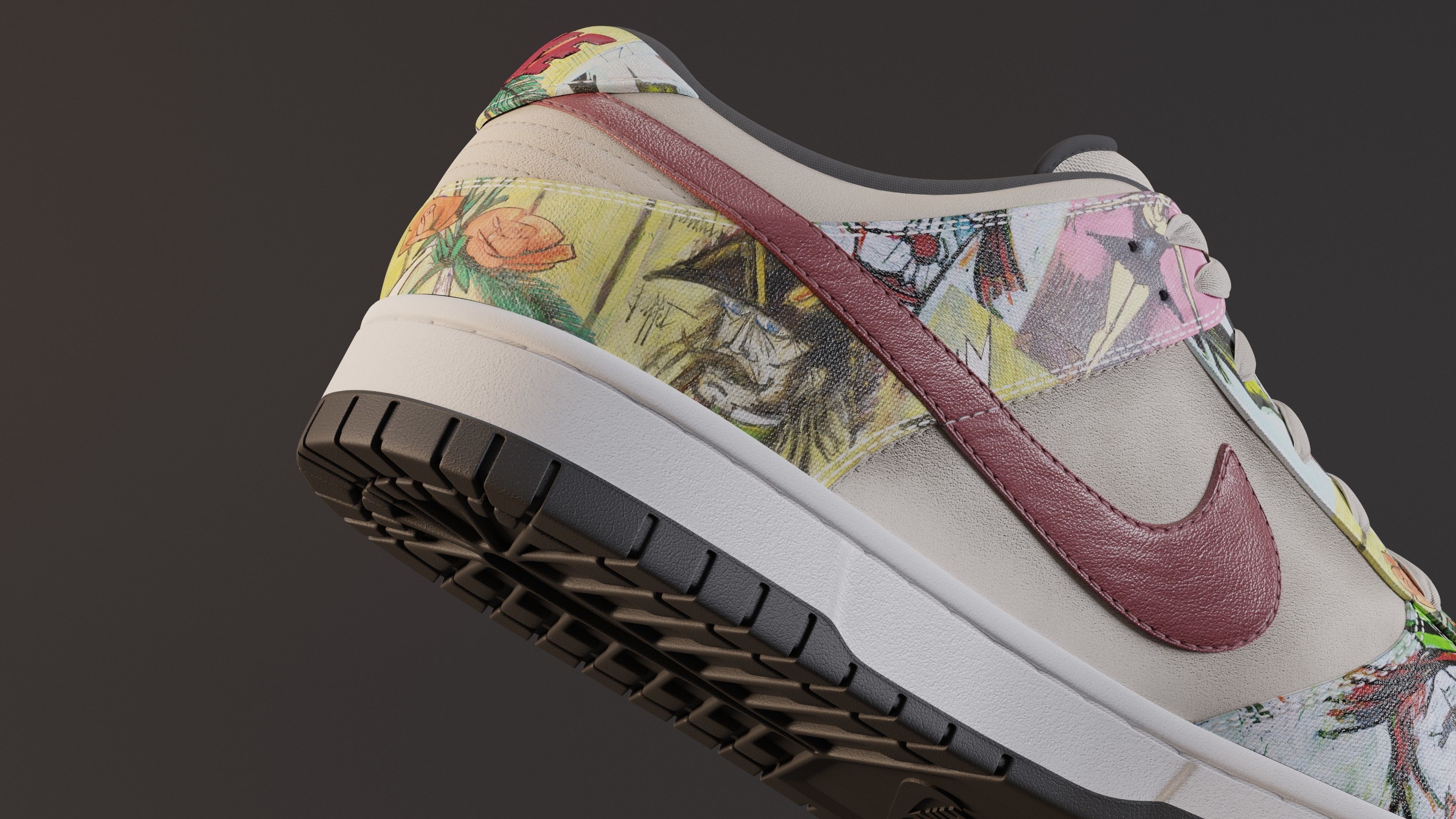 Nike Dunk SB Pro Paris Low-poly 3D model_2